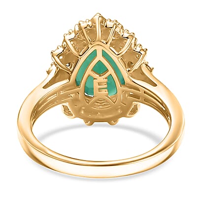 EverTrue Verde Onyx, Multi Gemstone Ring in 18K YG Plated 3.25 ctw (Size 10.0)