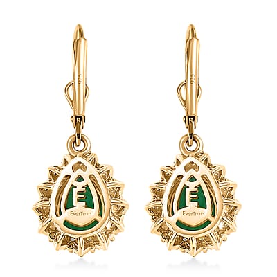 EverTrue Verde Onyx, Multi Gemstone Earrings in 18K YG Plated 3.75 ctw