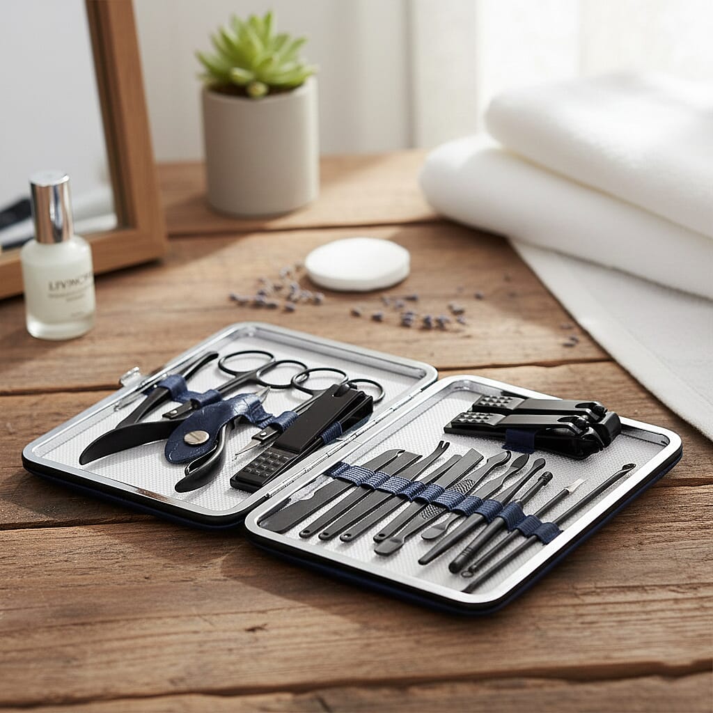 Livmore Navy 18 Piece Manicure Set