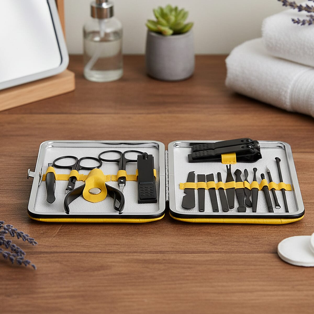 Livmore Yellow 18 Piece Manicure Set image number 1