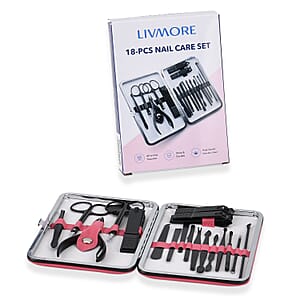 Livmore Dark Pink 18 Piece Manicure Set