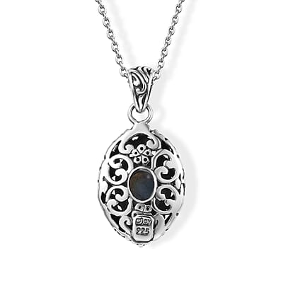 D'Joy Bali Legacy Malagasy Labradorite 2.85 ctw Pendant without Chain in Sterling Silver