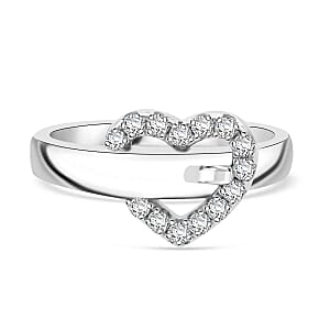 Simulated Diamond 1.07 ctw Ring in Rhodium Over Sterling Silver (Size 8)