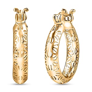 Luxoro Hoop Earrings in 10K Yellow Gold 2.50 Grams 