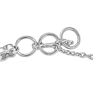 EverTrue Tasmanian Sticahtite 18.60 ctw Trinity Harmony Bracelet in Stainless Steel (6.50-7.0In)