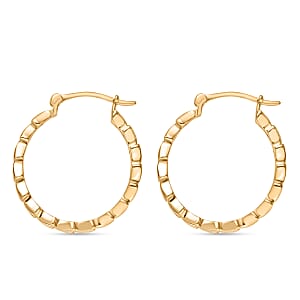 EverTrue Bronzella Collection Chevron Hoop Earrings in 18K YG Plated Bronze