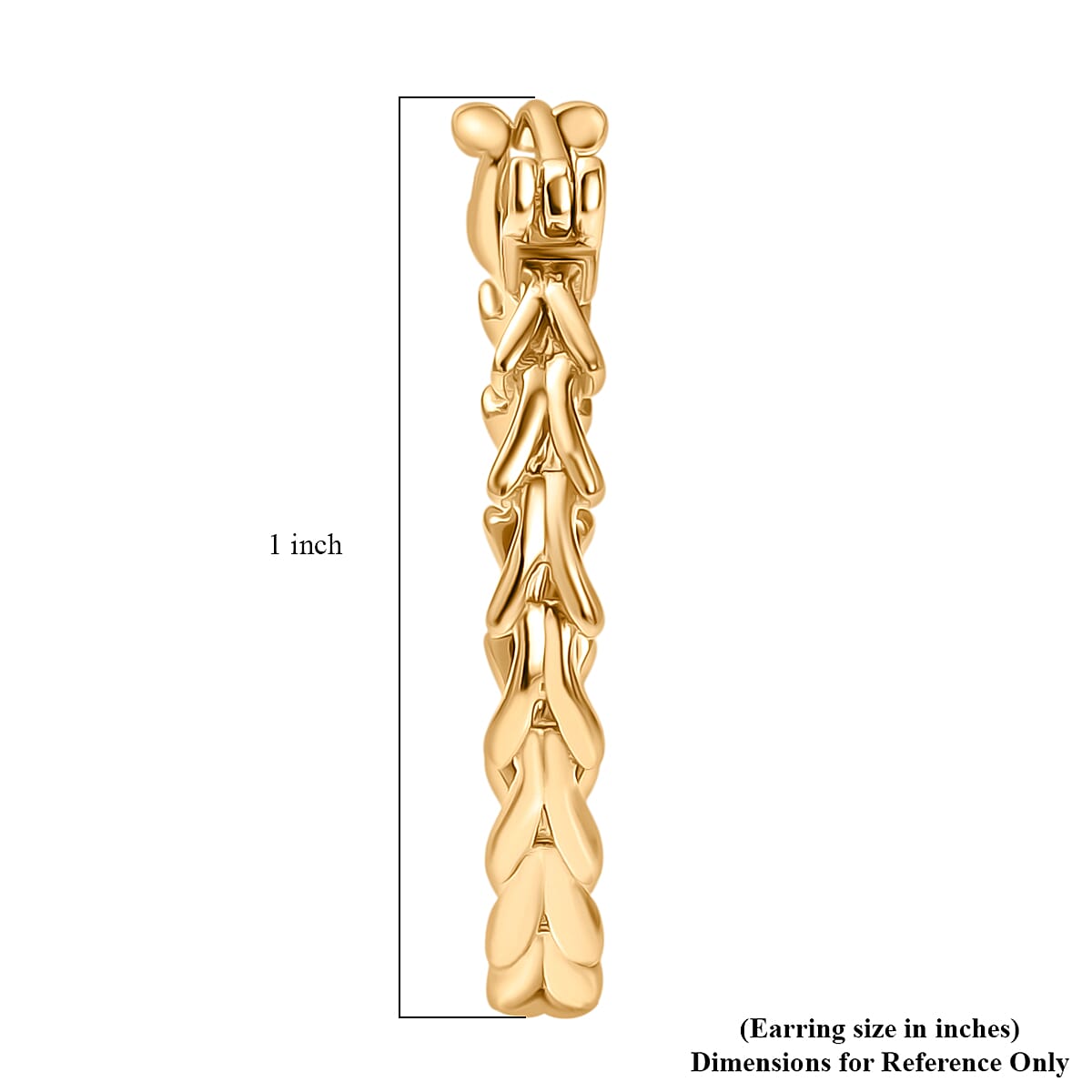 EverTrue Bronzella Collection Organic Chevron Hoop Earrings in 18K YG Plated Bronze image number 4