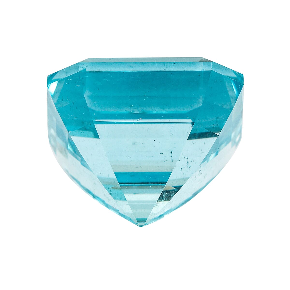 Certified & Appraised AAAA Asscher Cut Santa Maria Aquamarine (Sqr Free Size) 6.00 ctw image number 2
