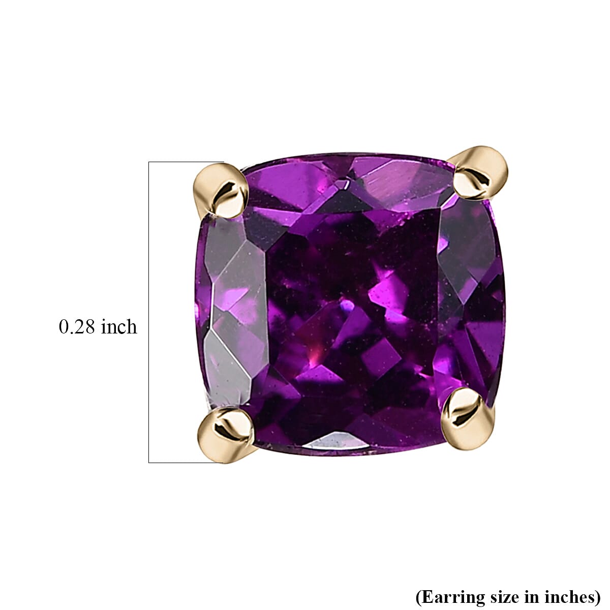 Certified & Appraised Luxoro AAA Radiant Ember Garnet 2.30 ctw Stud Earrings in 10K Yellow Gold image number 5