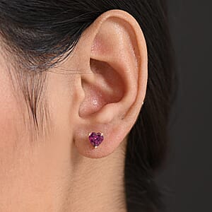 Certified & Appraised Luxoro AAA Radiant Ember Garnet 1.75 ctw Stud Earrings in 10K Yellow Gold