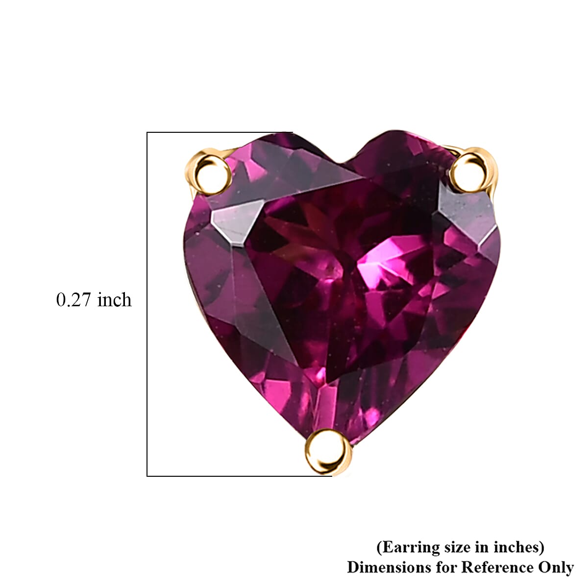 Certified & Appraised Luxoro AAA Radiant Ember Garnet 1.75 ctw Stud Earrings in 10K Yellow Gold image number 4