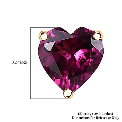 Certified & Appraised Luxoro AAA Radiant Ember Garnet 1.75 ctw Stud Earrings in 10K Yellow Gold