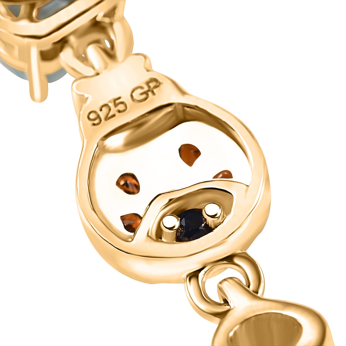 Doorbuster GP Trionfo Collection Premium Mozambique Garnet and Multi Gemstone 4.50 ctw Dangling Earrings in 18K Vermeil Yellow Gold Over Sterling Silver image number 6