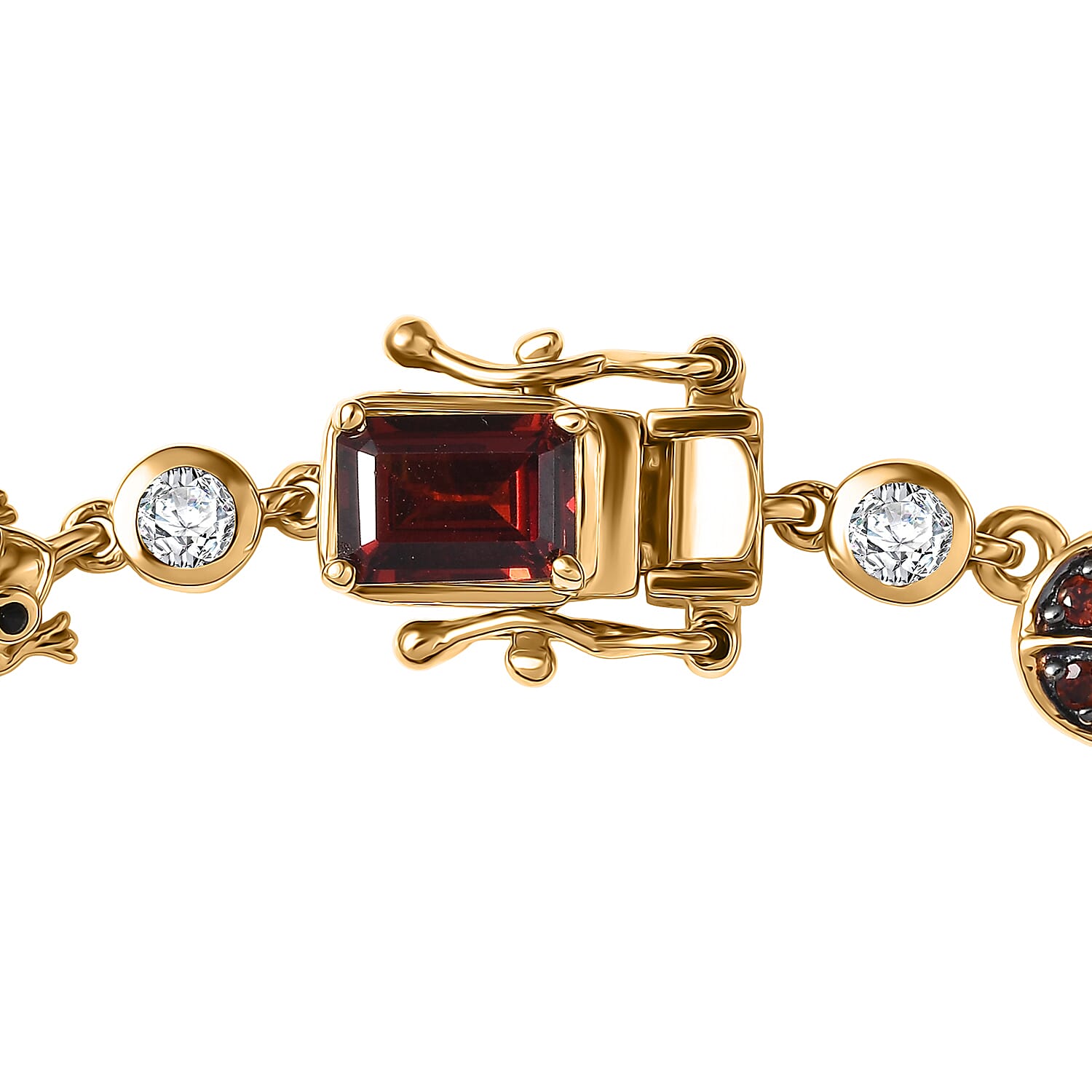  GP Trionfo Collection Premium Multi Gemstone 13.00 ctw Bracelet in 18K Vermeil Yellow Gold Over Sterling Silver (6.50 In)