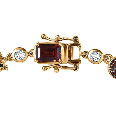  GP Trionfo Collection Premium Multi Gemstone 13.00 ctw Bracelet in 18K Vermeil Yellow Gold Over Sterling Silver (6.50 In)