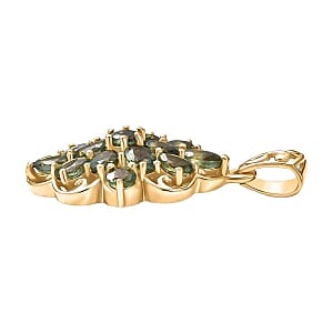 D'Joy Green Apatite 2.45 ctw Pendant in 18K Vermeil Yellow Gold Over Sterling Silver
