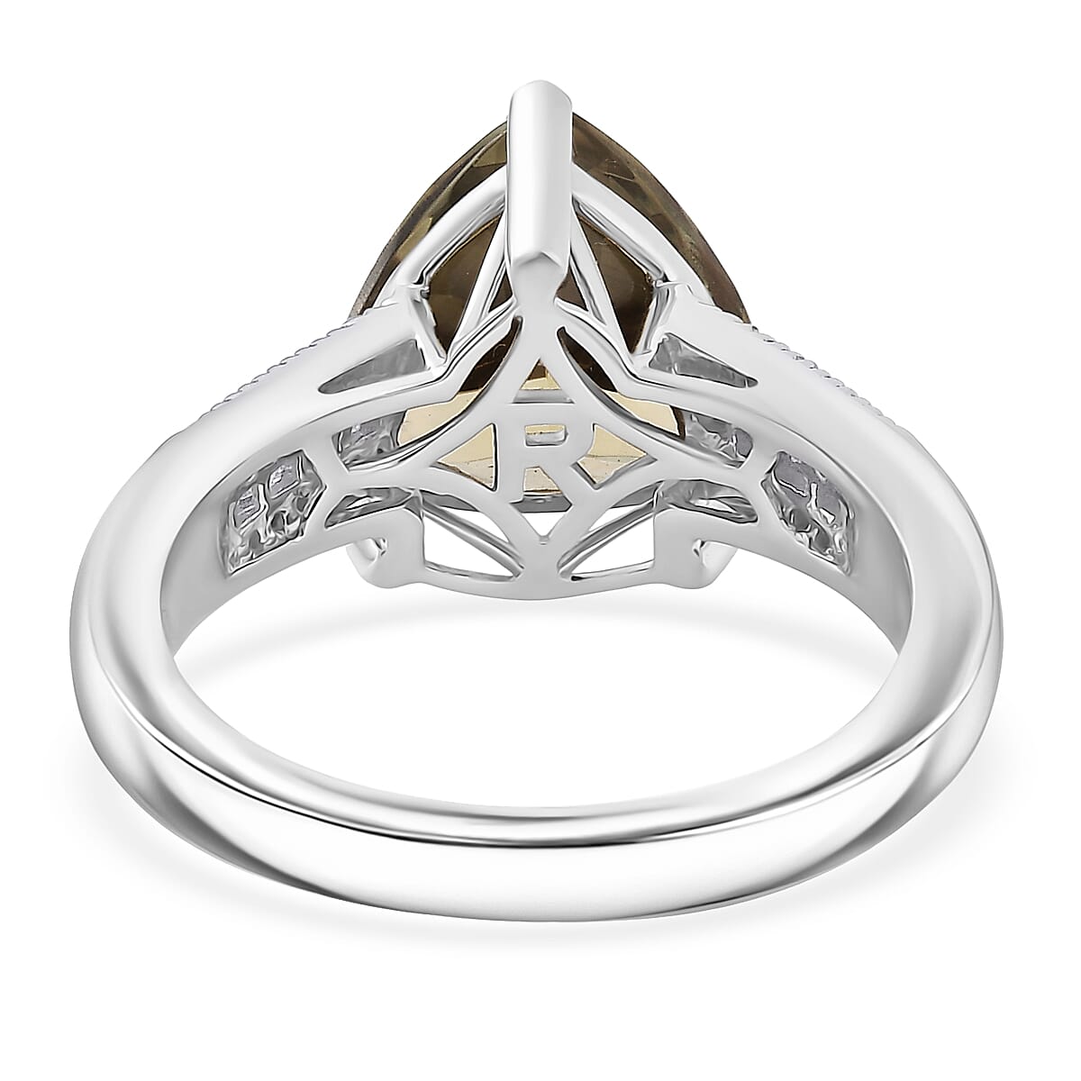 Rhapsody AAAA Turkizite, Diamond Ring in 950 Platinum 5.20 ctw (Size 7.0)