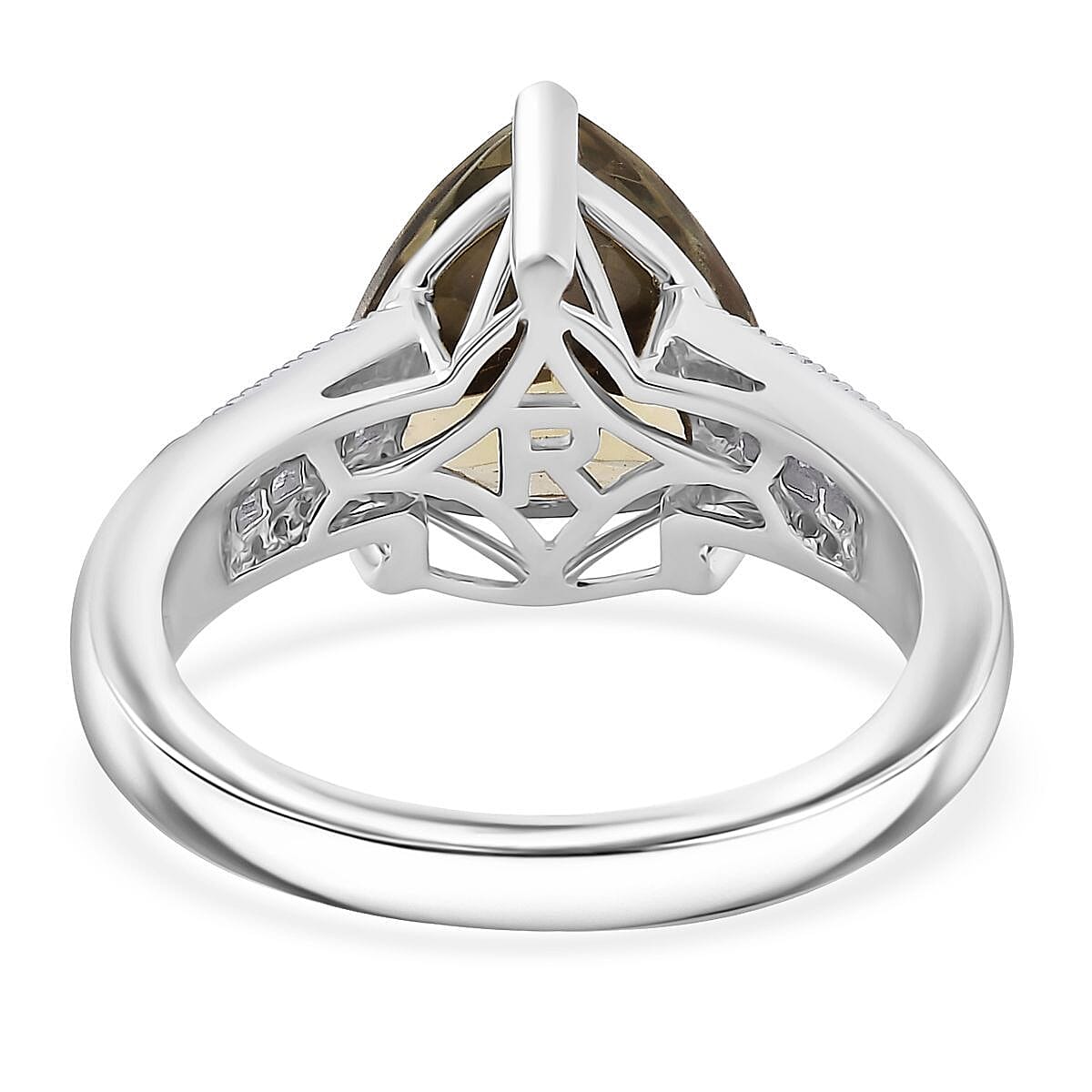 Doorbuster Rhapsody AAAA Turkizite and Diamond E-F VS 5.20 ctw Vibrancy of life Ring in 950 Platinum (Size 7.0) 7.35 Grams image number 4