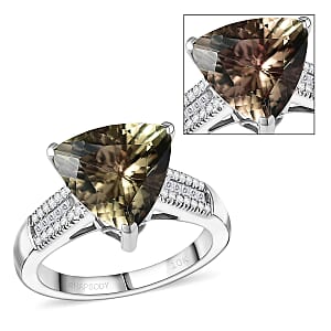 Doorbuster Rhapsody AAAA Turkizite and Diamond E-F VS 5.20 ctw Vibrancy of life Ring in 950 Platinum (Size 8.0) 7.35 Grams