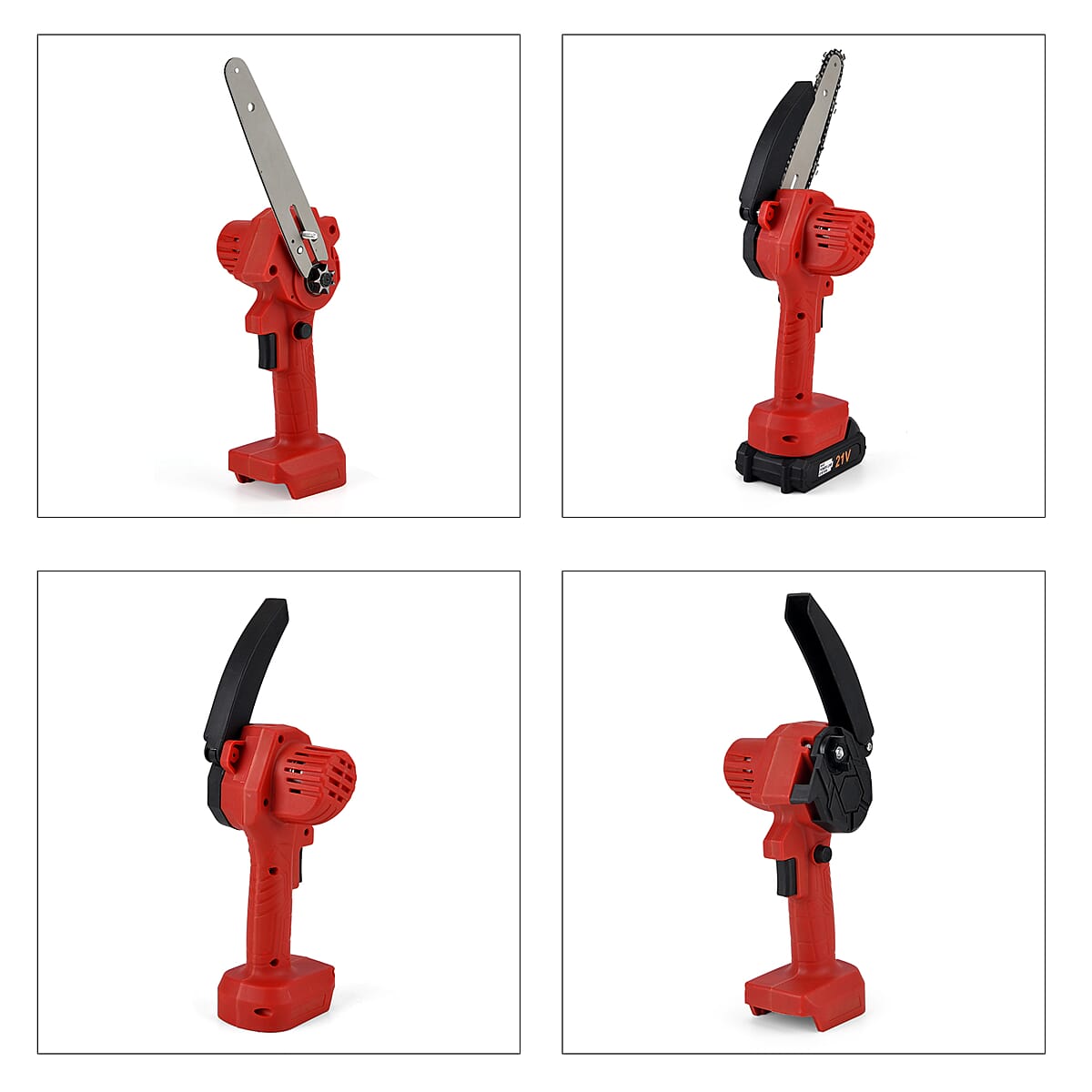 Livmore Red Cordless 6-inch Electric Chainsaw Box (Included: 2 Batteries, Charger, 2 Saw Blade, Glove, Goggle and Screwdriver) image number 7