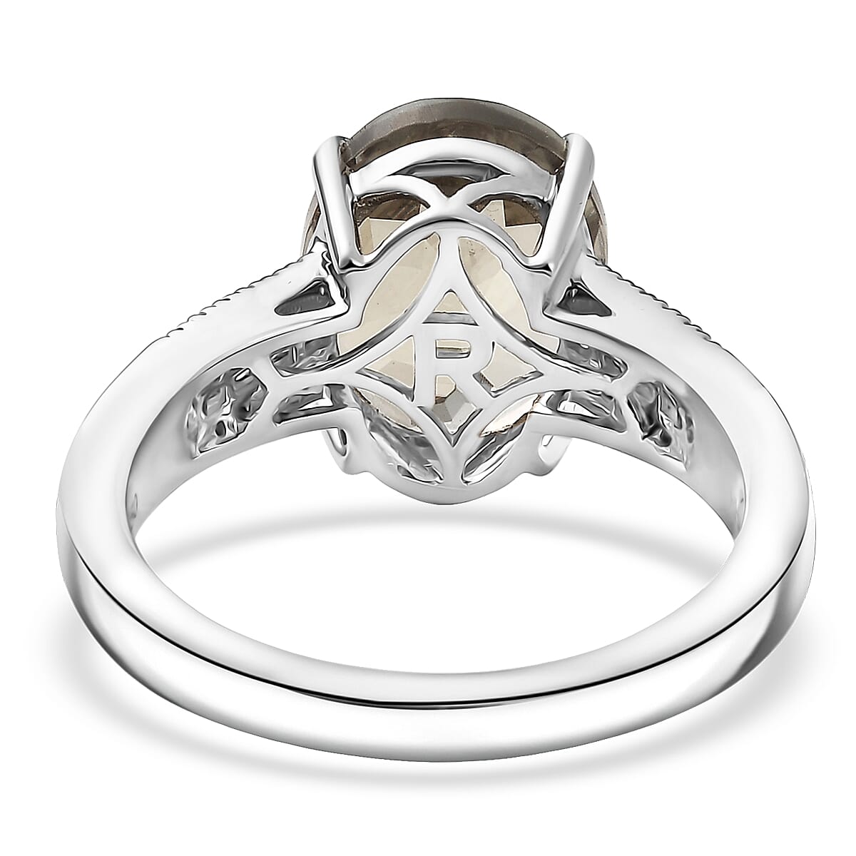 Doorbuster Rhapsody AAAA Turkizite and Diamond E-F VS 5.00 ctw Vibrancy of life Ring in 950 Platinum (Size 8.0) 6.80 Grams image number 4