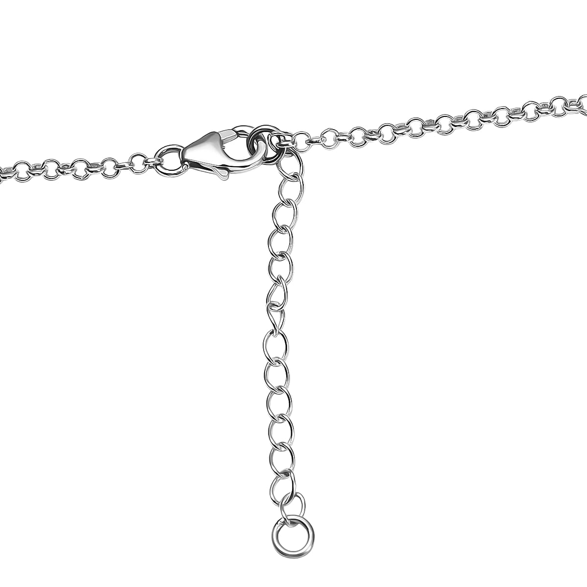 D'Joy Artisan Crafted Premium White Buffalo and Multi Gemstone 8.90 ctw Necklace in Black Oxidized Sterling Silver 18-20 Inches image number 4