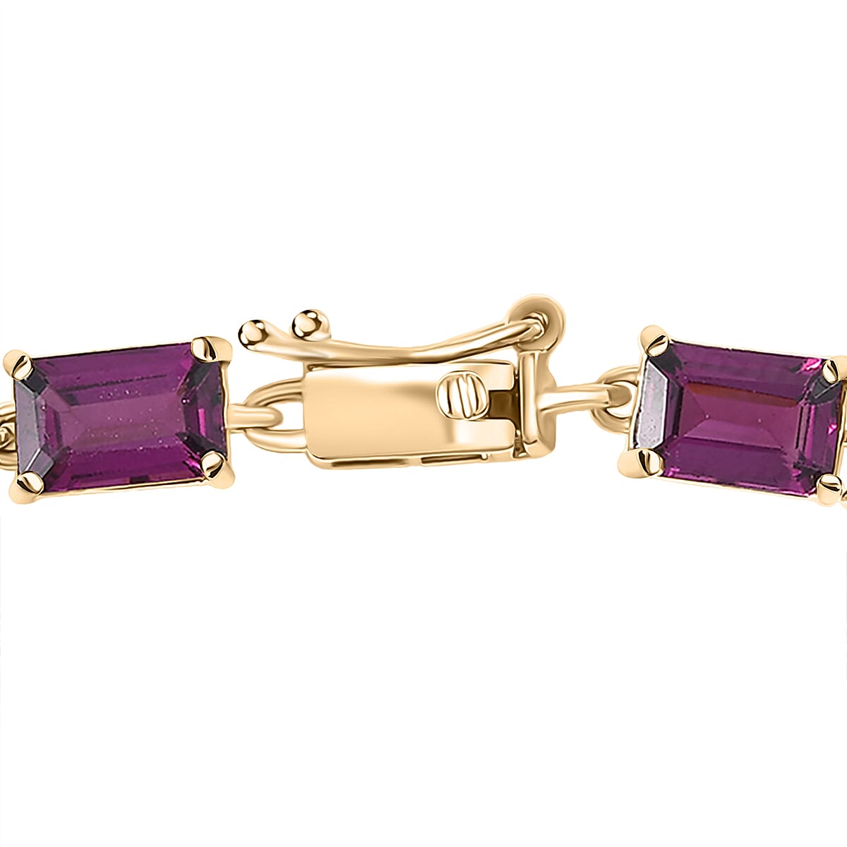 Doorbuster Luxoro AAA Radiant Ember Garnet 18.00 ctw Tennis Bracelet in 10K Yellow Gol (7.25 In) (Del. in 10-12 Days)  image number 3