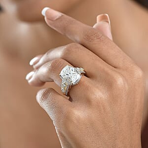 Moissanite 7.20 ctw Ring in 10K Yellow Gold (Size 10.0) 5.70 Grams