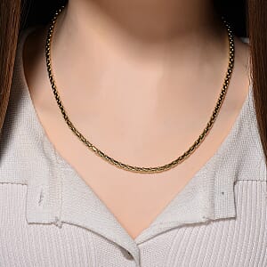 EverTrue Geometric Chain Necklace 20 Inches in 18K YG Plated