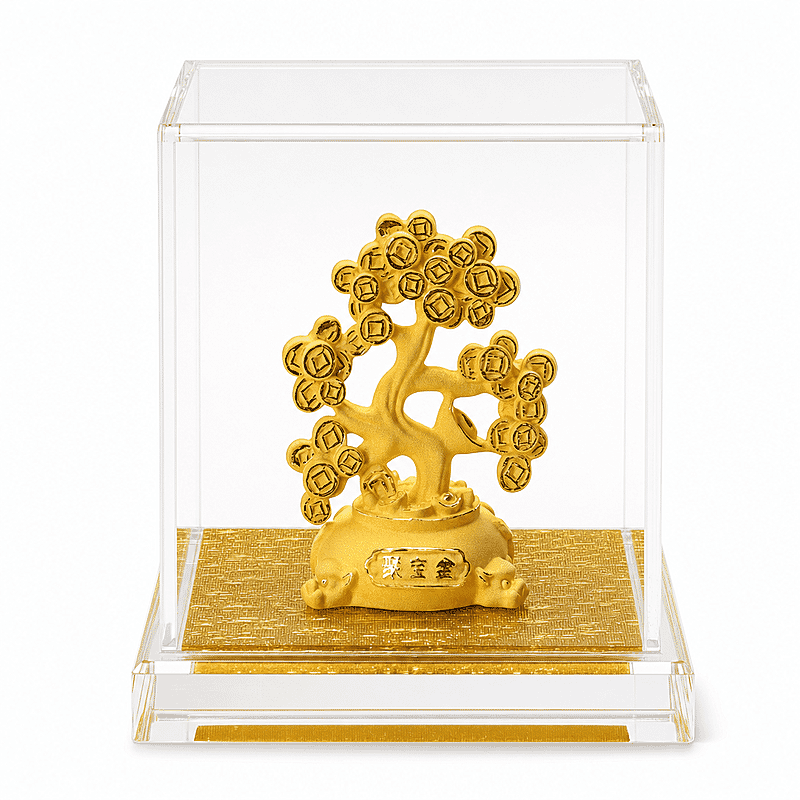  24K Golden Wealth Blossom Money Tree Collectible Ornament 10mg (Del. in 10-12 Days)