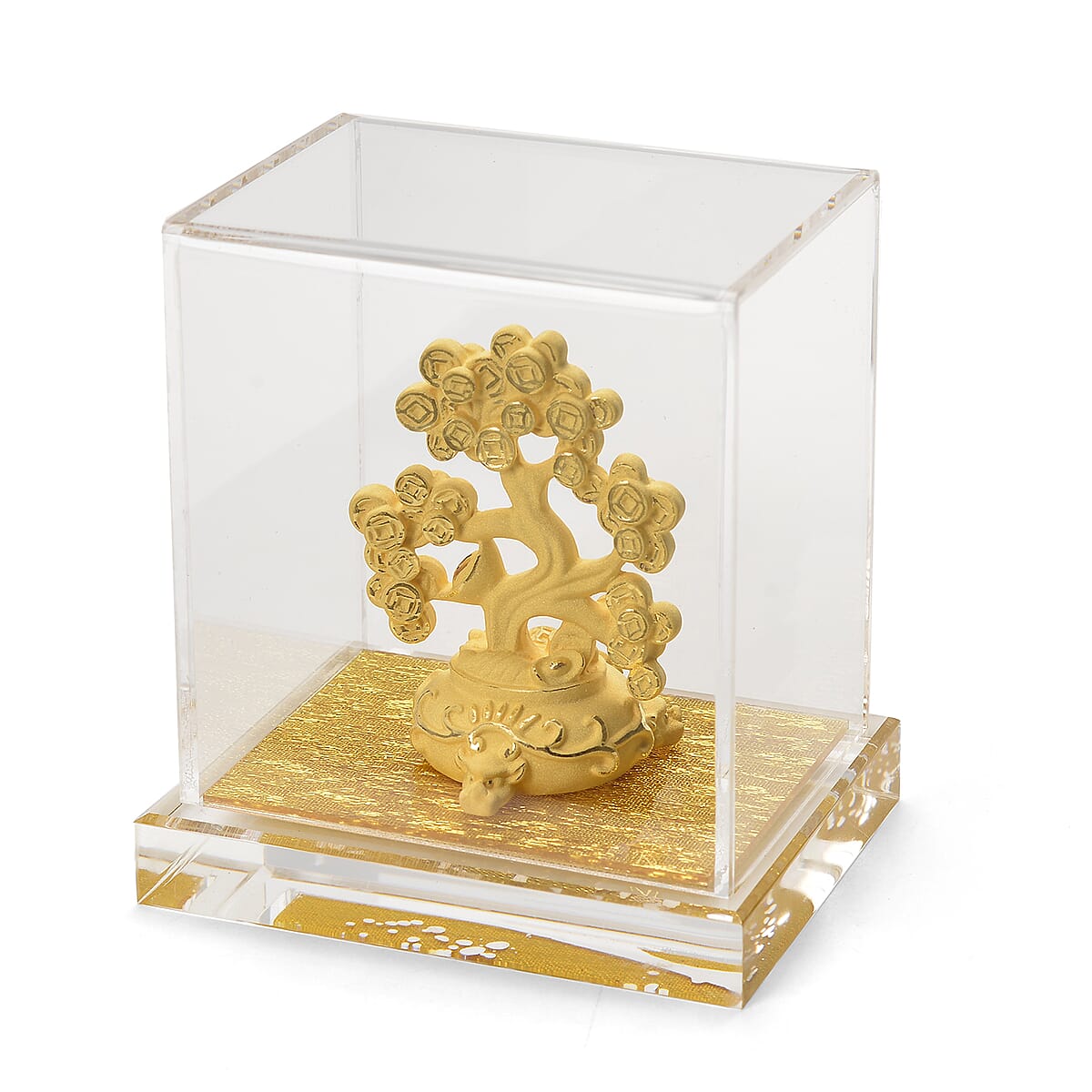 24K Yellow Golden Money Tree Ornament 210mg image number 3