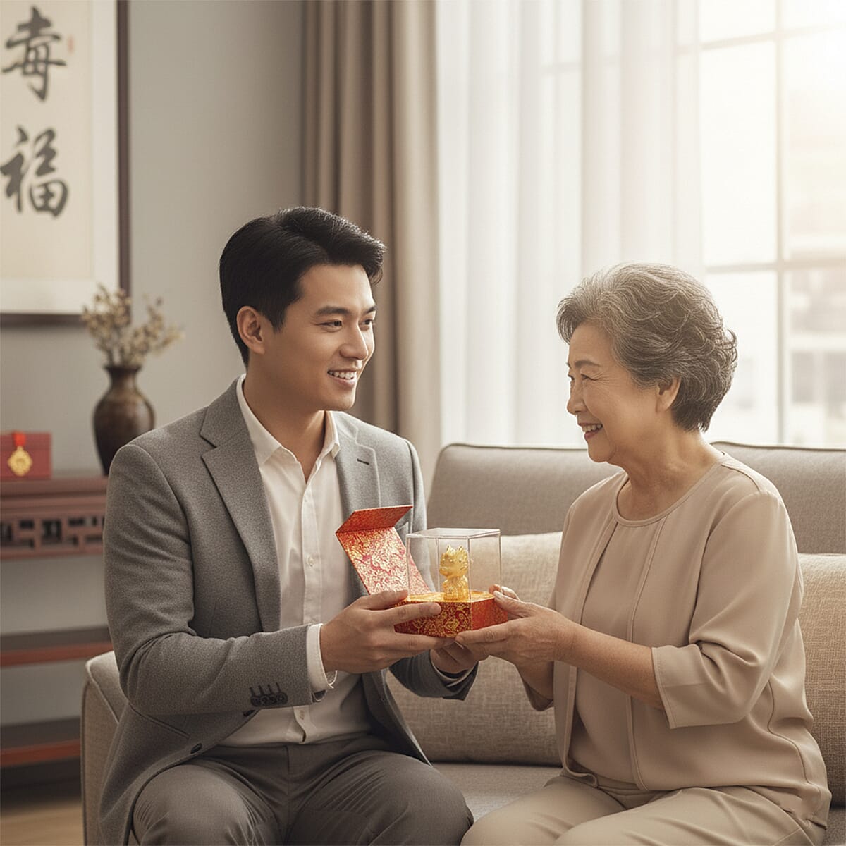 Doorbuster 24K Golden Prosperity Playful Dragon Collectible Ornament 10mg image number 1