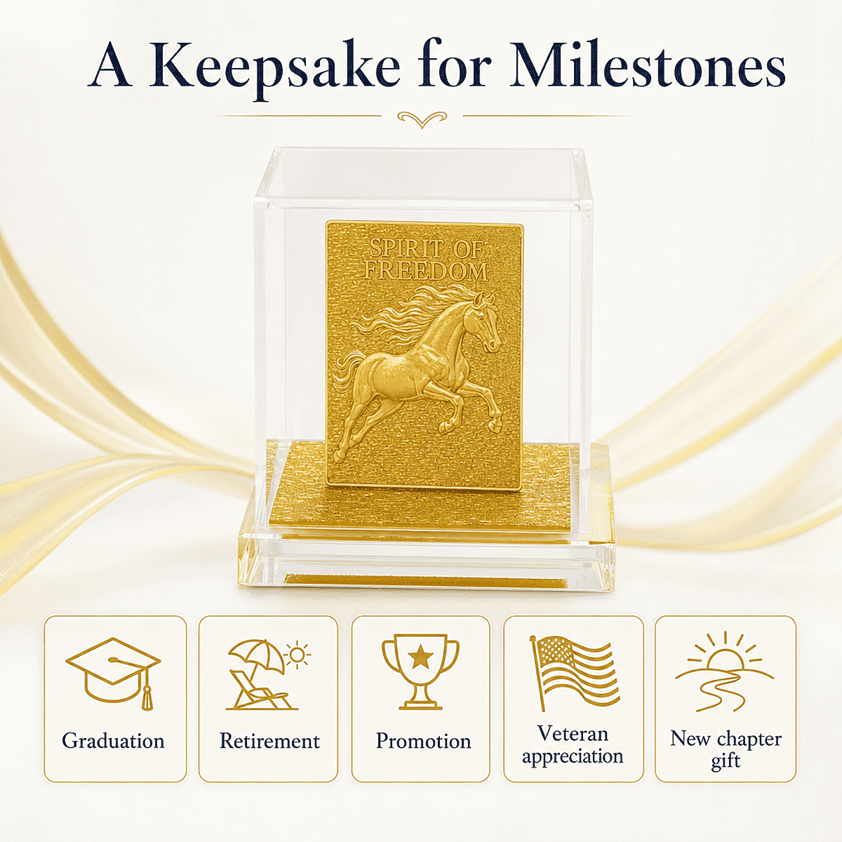 Prosperous Horse 24k Gold Embossed Sheet 10mg (Del. In 10-12 Days) image number 5