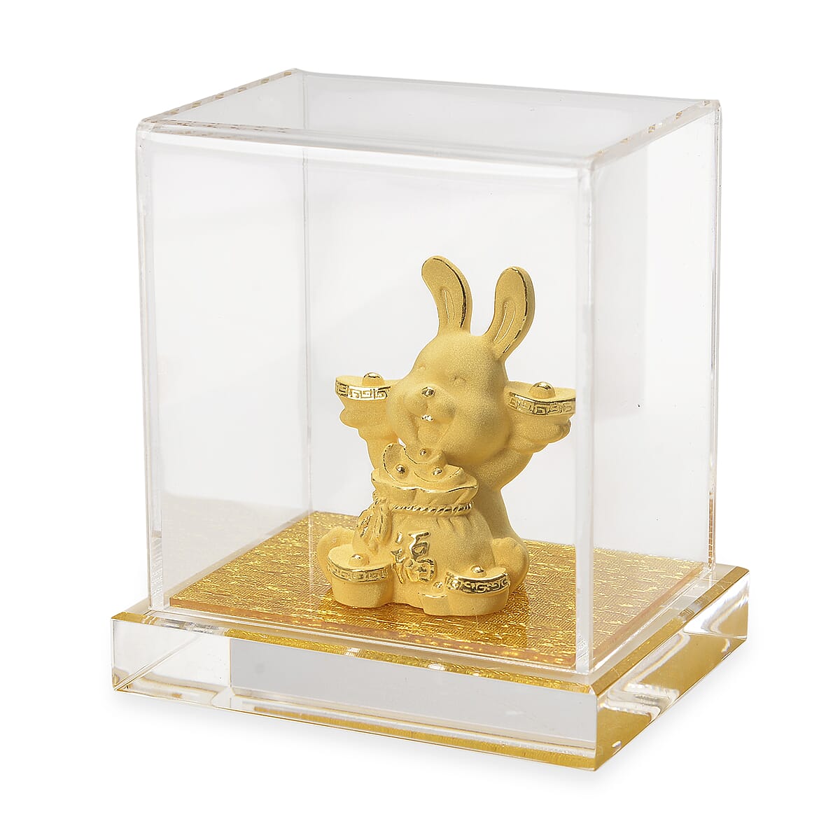 Doorbuster 24K Golden Blessings Fu Rabbit Collectible Ornament 10mg (Del. in 7 -10 Days) image number 2