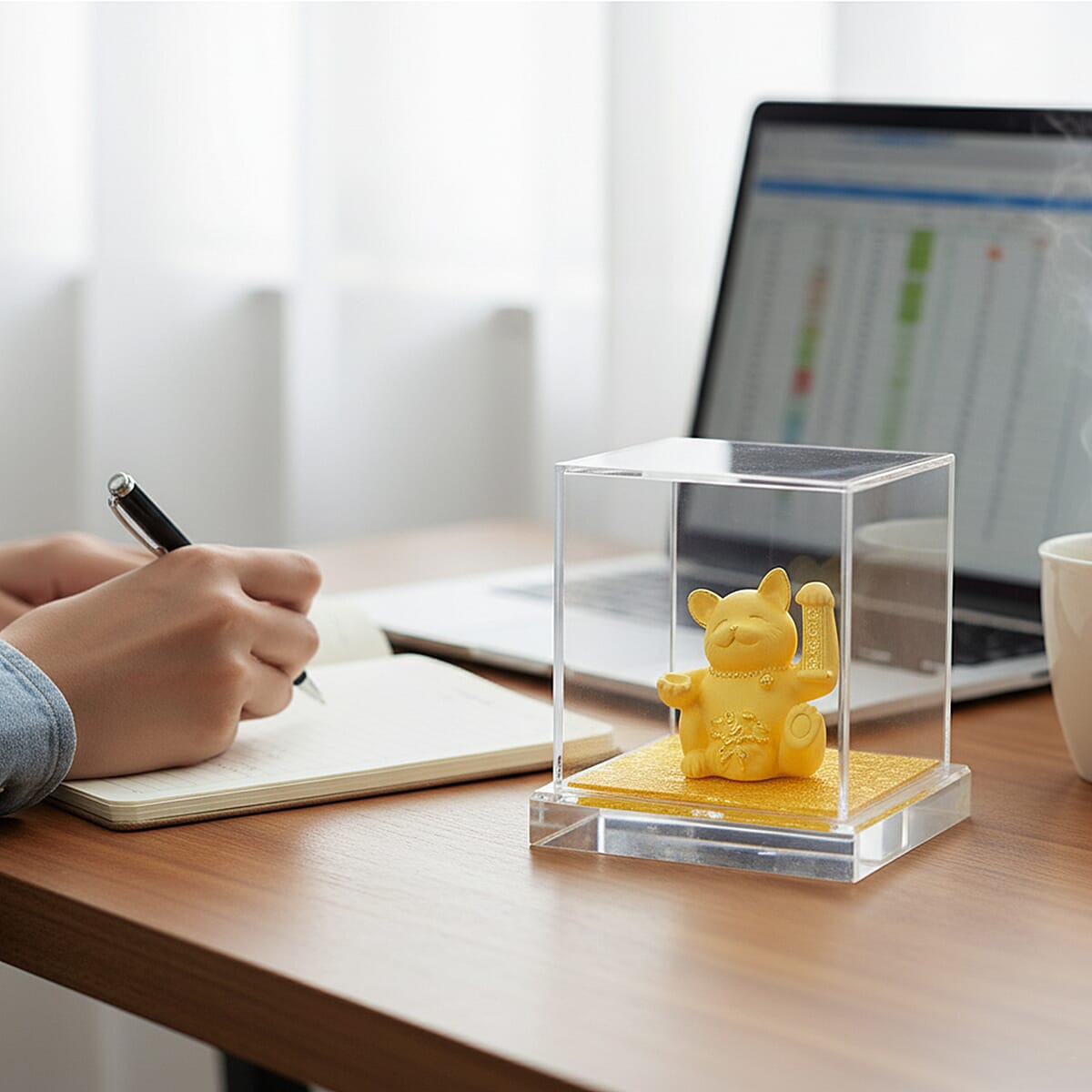 Doorbuster 24K Golden Fortune Money Cat Collectible Ornament 10mg image number 1