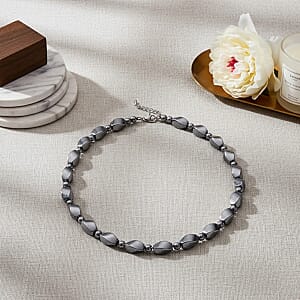 Terahertz 200.00 ctw Beaded Necklace in Stainless Steel 18 Inches