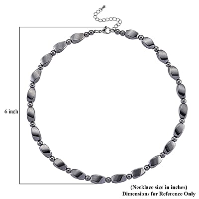Terahertz 200.00 ctw Beaded Necklace in Stainless Steel 18 Inches