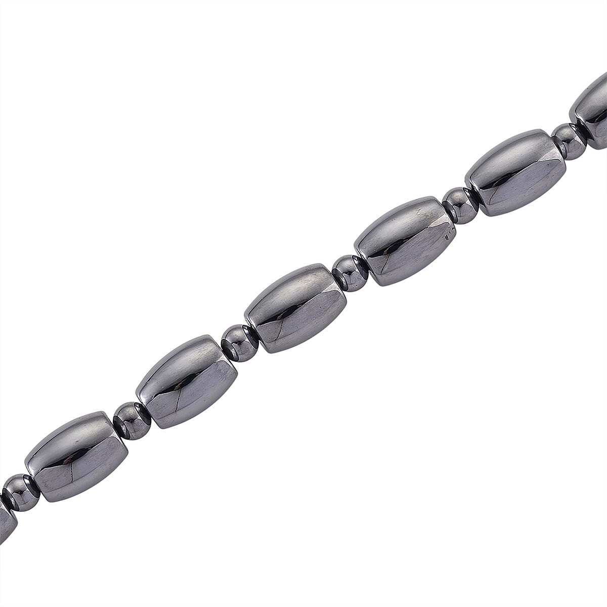 Terahertz 250.00 ctw Barrel Beaded Necklace in Stainless Steel 18 Inches image number 4