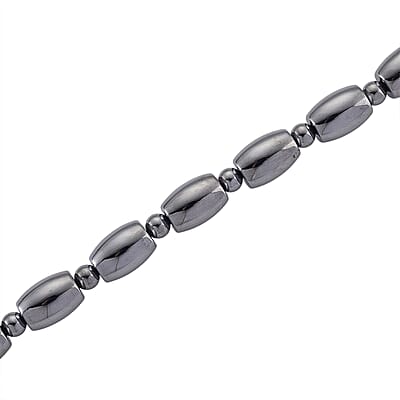 Terahertz 250.00 ctw Barrel Beaded Necklace in Stainless Steel 18 Inches