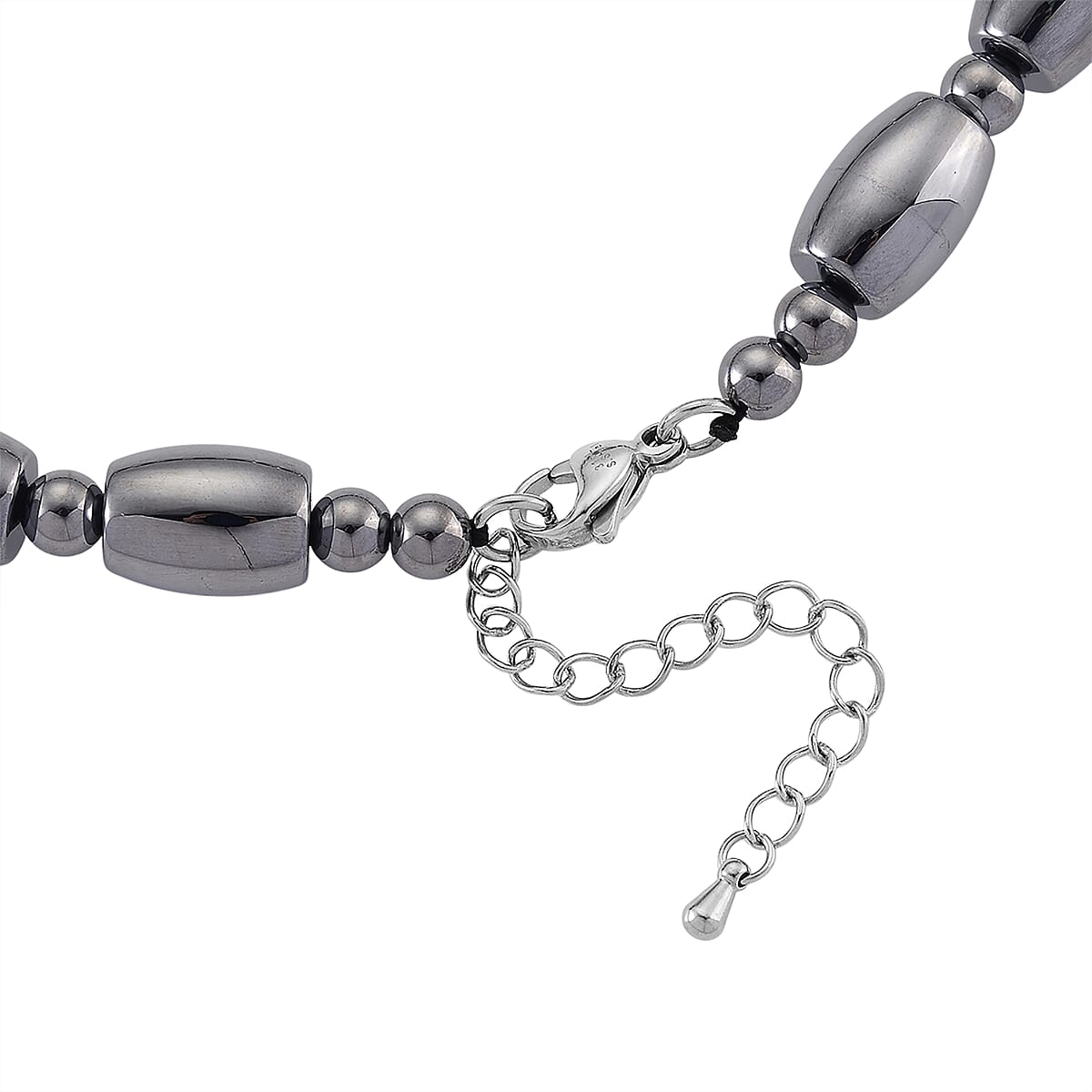 Terahertz 250.00 ctw Barrel Beaded Necklace in Stainless Steel 18 Inches image number 5