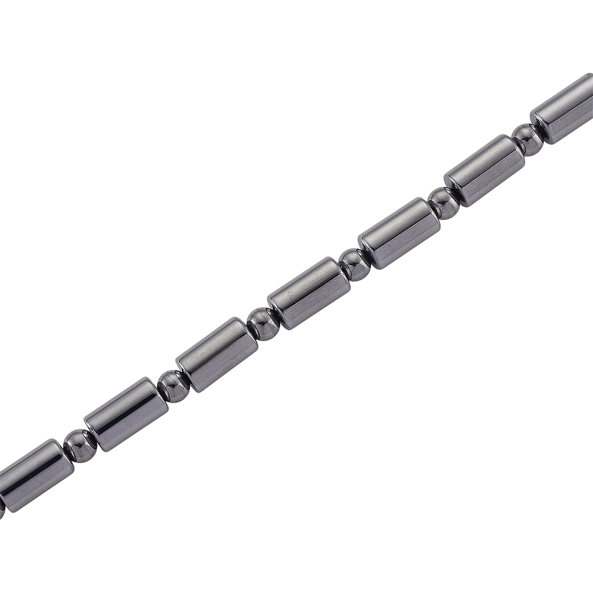 Terahertz 150.00 ctw Fancy and Barrel Beaded Necklace in Stainless Steel 18 Inches image number 4