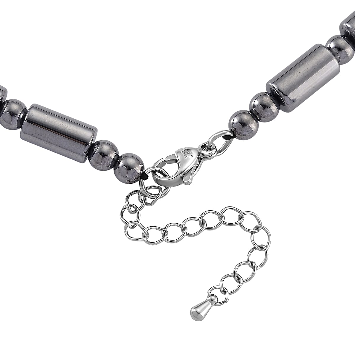 Terahertz 150.00 ctw Fancy and Barrel Beaded Necklace in Stainless Steel 18 Inches image number 5
