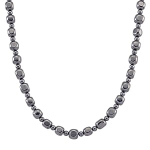 Terahertz 240.00 ctw Cushion and Beaded Necklace in Stainless Steel 18-20 Inches