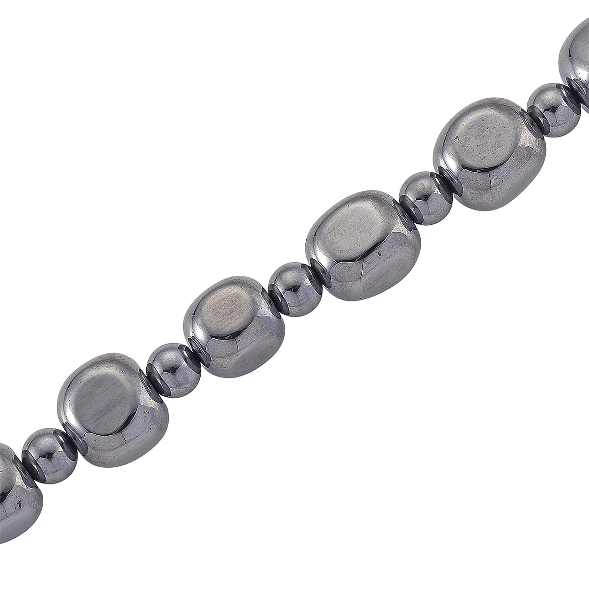 Terahertz 240.00 ctw Cushion and Beaded Necklace in Stainless Steel 18-20 Inches image number 3