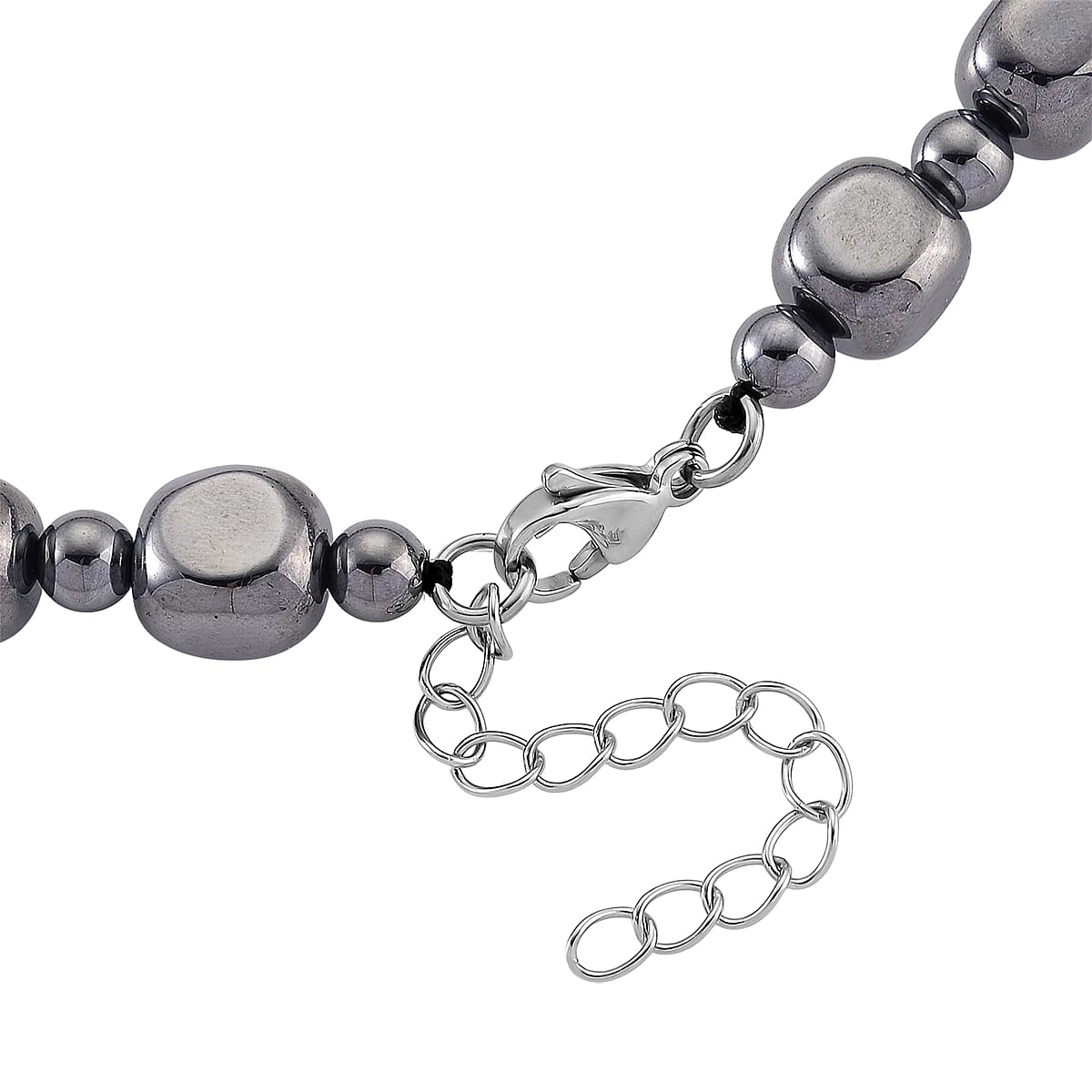 Terahertz 240.00 ctw Cushion and Beaded Necklace in Stainless Steel 18-20 Inches image number 4