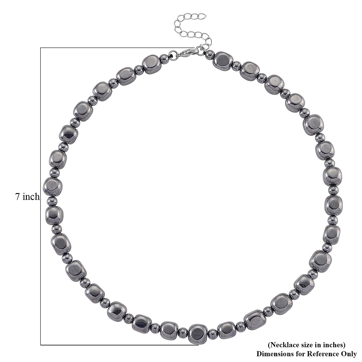 Terahertz 240.00 ctw Cushion and Beaded Necklace in Stainless Steel 18-20 Inches image number 5