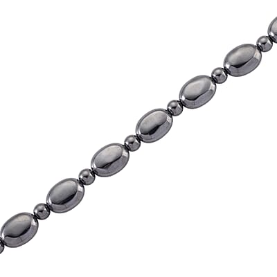  Terahertz 90.00 ctw Fancy and Barrel Beaded Necklace in Stainless Steel 18 Inches