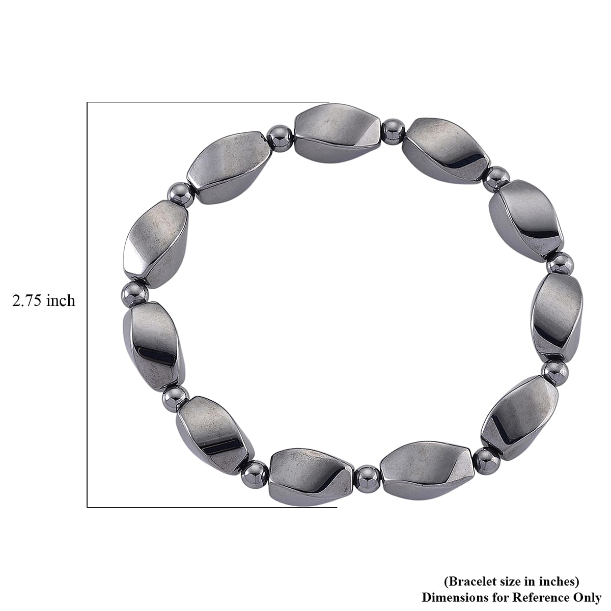  Terahertz 90.00 ctw Fancy and Beaded Stretch Bracelet image number 3