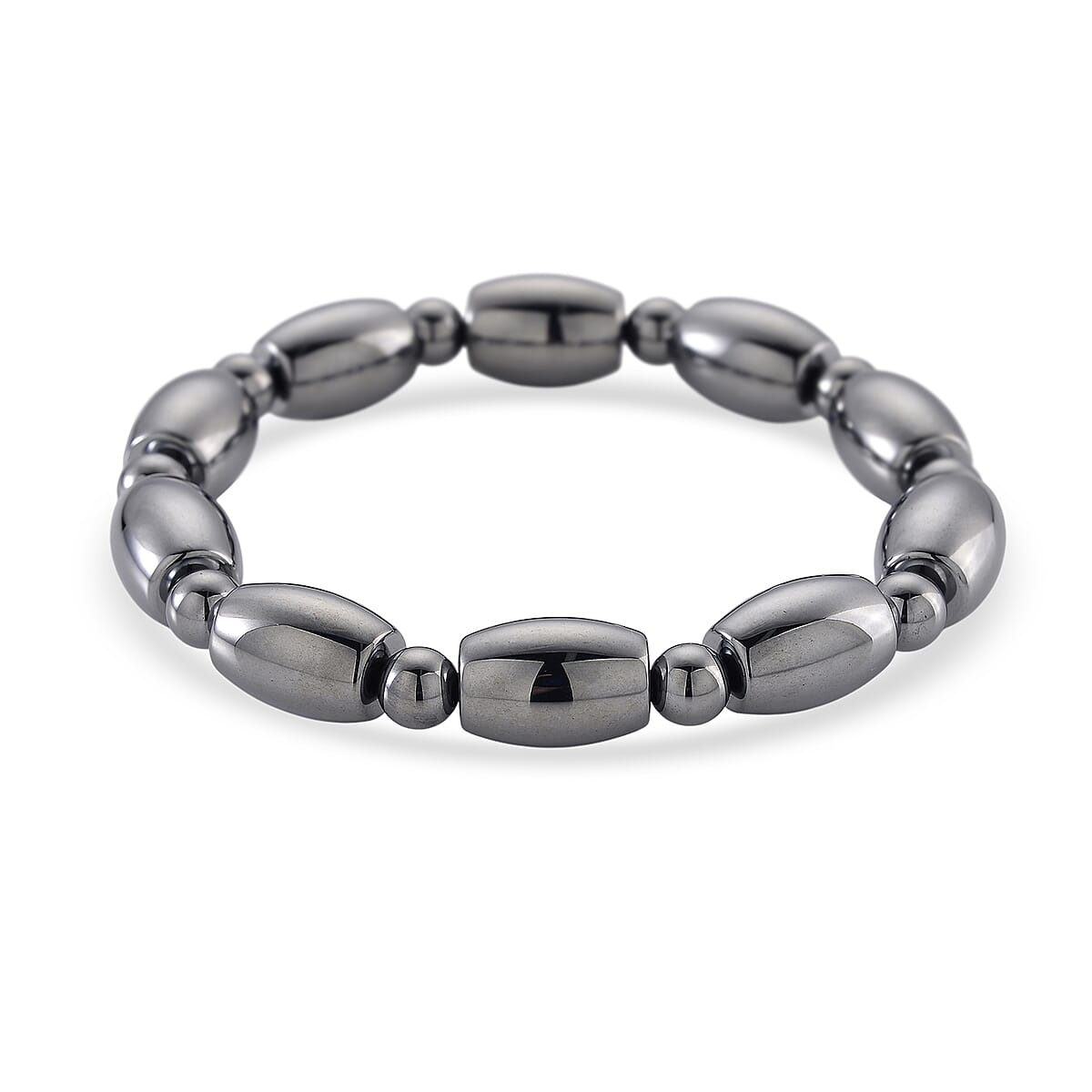 Terahertz 130.00 ctw Barrel and Beaded Stretch Bracelet image number 0