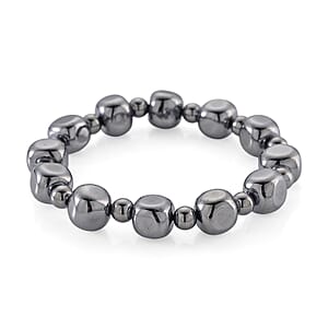 Terahertz 130.00 ctw Cushion and Beaded Stretch Bracelet